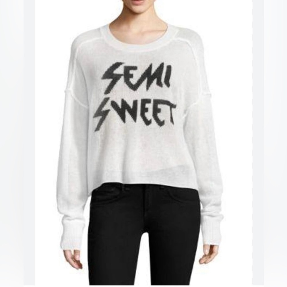 WILDFOX SEMI SWEET DEMI CASHMERE SWEATER IN VINTAGE LACE Size S